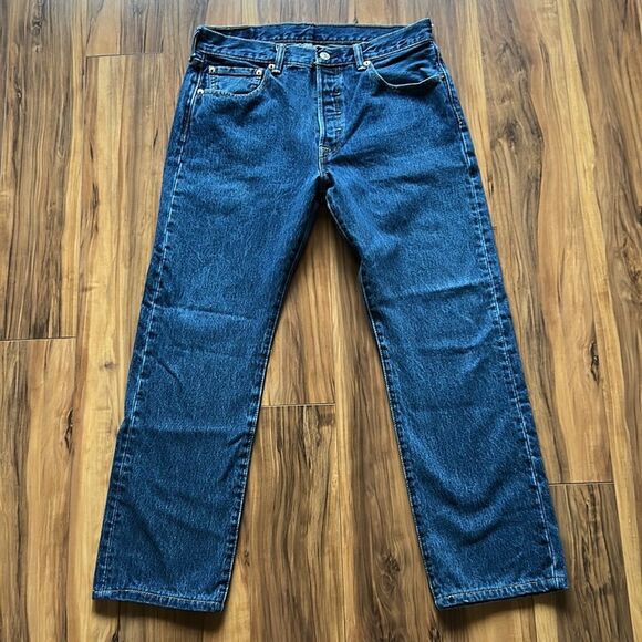 Levi's 501 Men's Classic Straight Jeans - Picture 4 of 5